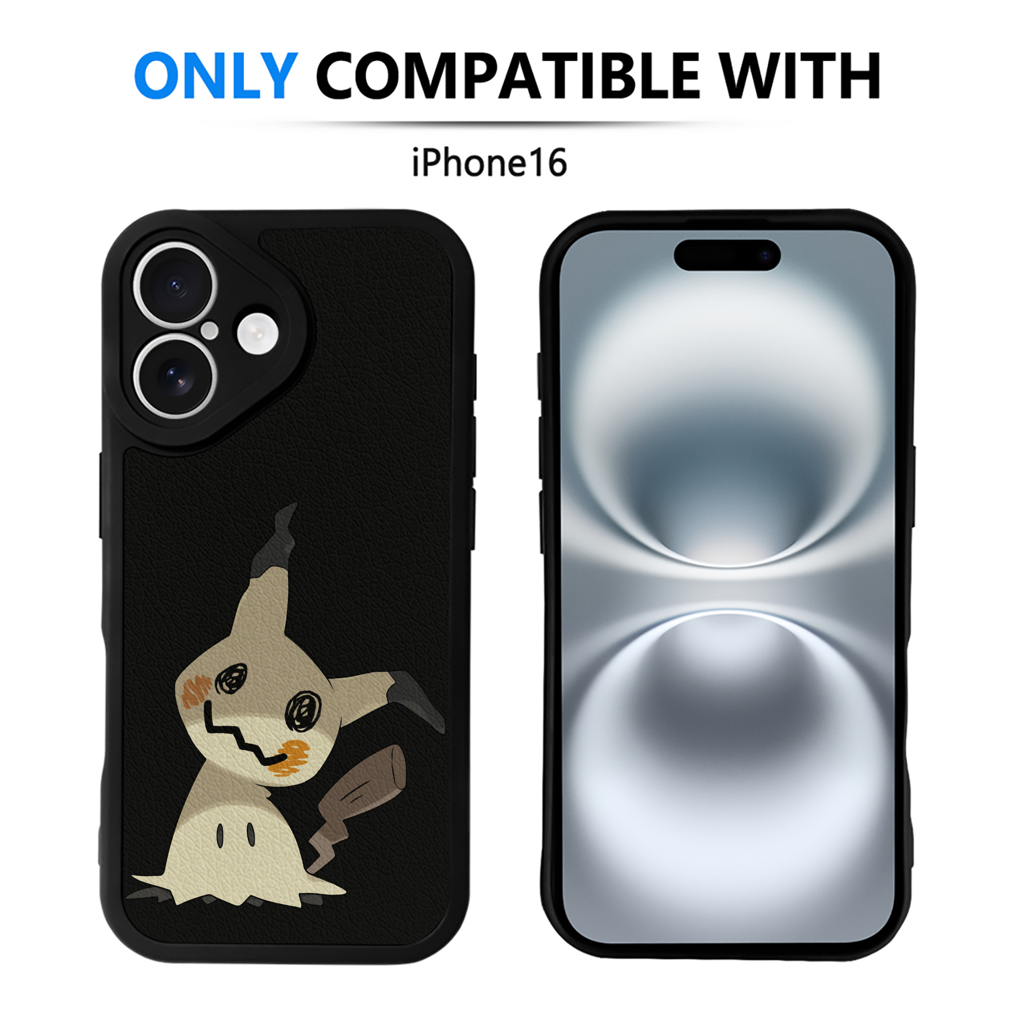 （画像用） ポケットモンスター Pokémon 【iPhone 16シリーズ対応】シリコンスマホケース（レザー調） 材質：シリコン